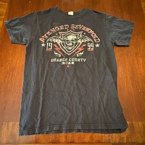 Avenged Sevenfold Orange County 1999 Skull Bat T-Shirt Black Large